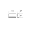 Redo SAPO kültéri fali lámpa fém, fehér, LED, 3W, 201lm, 2700K, IP65 - 90846