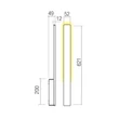 Redo REFLEXA kültéri fali lámpa fém, fekete, LED, 6W, 437lm, 3000K, IP54 - 90872