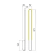 Redo REFLEXA kültéri fali lámpa fém, fekete, LED, 10W, 645lm, 3000K, IP54 - 90880