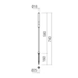 Redo TORCH kültéri leszurható dekor lámpa fém, sárgaréz, LED, 1.5W, 80lm, 3000K, IP65 - 90882
