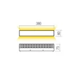 Redo AROOS kültéri fali lámpa fém, barna, LED, 30W, 1936lm, 3000K, IP65 - 90940