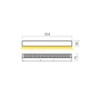 Redo AROOS kültéri fali lámpa fém, barna, LED, 21W, 1345lm, 2700K, IP65 - 90946