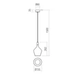 Redo POTTER kültéri függeszték fém, beton, fekete, barna, GU10, IP65 - 90976