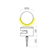 Redo CLIFF leszúrható kültéri lámpa műanyag, beton, fekete, fehér, LED, 15W, 405lm, 3000K, IP65 - 90986