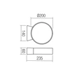 Redo ONIRO kültéri fali lámpa fém, barna, LED, 8W, 429lm, 2700K, IP65 - 91061