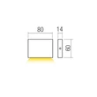 Redo ZIPPER kültéri fali lámpa fém, sárgaréz, LED, 3W, 150lm, 2700K, IP65 - 91086
