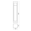 Redo TOSS kültéri állólámpa beton, fehér, LED, 10W, 705lm, 2700K, IP65 - 91142