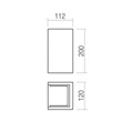 Redo PETRA kültéri fali lámpa fém, beton, szürke, barna, LED, 2x 6W, 774lm, 3000K, IP54 - 91156