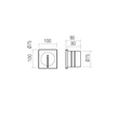 Redo BAST kültéri beépíthető lámpa fém, beton, fekete, szürke, LED, 2.5W, 24lm, 3000K, IP65 - 91192