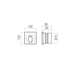 Redo BAST kültéri beépíthető lámpa fém, beton, fekete, fehér, LED, 2.5W, 74lm, 3000K, IP65 - 91199