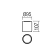Redo XIA kültéri mennyezet lámpa fém, üveg, szürke, áttetsző, LED, 19W, 1430lm, 3000K, IP65 - 91205