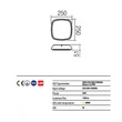 Redo TWILL kültéri mennyezet lámpa fém, műanyag, fehér, LED, 3000K, 20W, 1260lm, IP65 - 9537