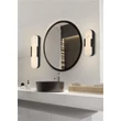 Searchlight Opaline fali lámpa fém, műanyag, fekete, fehér, LED, 14W, 1207lm, 3000K, IP44 - 11138BK
