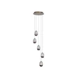 Searchlight Seeds függeszték fém, üveg, barna, pezsgő, LED, 49W, 4698lm, 3000K - 11141-5LT