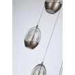 Searchlight Seeds függeszték fém, üveg, barna, pezsgő, LED, 49W, 4698lm, 3000K - 11141-5LT