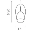 Searchlight Seeds fali lámpa fém, üveg, barna, pezsgő, LED, 12W, 1105lm, 3000K - 11142-1LT