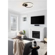 Searchlight Contour mennyezeti lámpa fém, fekete, LED, 24W, 3245lm, 3000K - 13650BK