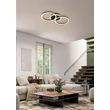 Searchlight Contour mennyezeti lámpa fém, fekete, LED, 24W, 3276lm, 3000K - 13651BK