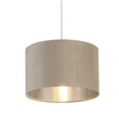Searchlight DRUM bura fém, bársony, taupe, E14, E27 - 21027TA