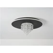 Searchlight Deluge mennyezeti lámpa fém, üveg, fekete, áttetsző, LED, 20W, 1888lm, 3000K - 21126-32BK