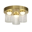 Searchlight HIGHBALL fürdőszobai mennyezet lámpa fém, üveg, sárgaréz, áttetsző, LED, 16W, 3000K, 1715 Lm, IP44 - 23083-3SB