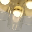Searchlight HIGHBALL fürdőszobai mennyezet lámpa fém, üveg, sárgaréz, áttetsző, LED, 16W, 3000K, 1715 Lm, IP44 - 23083-3SB