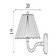 Searchlight Danish fali lámpa fém, arany, fehér, LED, 1.5W, 160lm, 3000K - 23310GO
