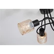 Searchlight Knot mennyezeti lámpa fém, üveg, fekete, borostyán, E14, 40W - 23603-3BK