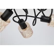 Searchlight Knot mennyezeti lámpa fém, üveg, fekete, borostyán, E14, 40W - 23605-5BK