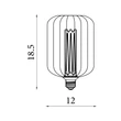 Searchlight Lamps  LED izzó fém, arany, E27, 4.5W, 320lm, 2700K - 26005GO