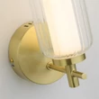 Searchlight MOD fali lámpa fém, üveg, akril, sárgaréz, áttetsző,  LED, 8W, 3000K, 710 Lm - 26253SB