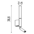 Searchlight Architect fali lámpa fém, fekete, LED, 7W, 620lm, 3000K - 28127BK