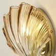 Searchlight SHELL fürdőszobai fali lámpa fém, üveg, sárgaréz, borostyán, G9 - 28980SB