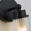 Searchlight IMPERIAL fürdőszobai fali lámpa fém,  üveg, fekete, áttetsző, G9 - 29981BK