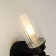 Searchlight IMPERIAL fürdőszobai fali lámpa fém, üveg, fekete, áttetsző, G9 - 29982BK