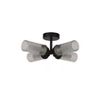 Searchlight Imperial mennyezeti lámpa fém, üveg, fekete, áttetsző, G9, 7W, IP44 - 29984BK