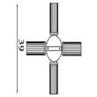 Searchlight Imperial mennyezeti lámpa fém, üveg, sárgaréz, áttetsző, G9, 7W, IP44 - 29984SB