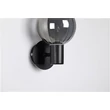 Searchlight Luminsphere fali lámpa fém, üveg, fekete, füstszín, G9, 7W, IP44 - 30506BK
