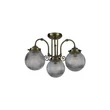 Searchlight Belvue mennyezeti lámpa fém, üveg, sárgaréz, áttetsző, E14, 60W, IP44 - 32593-3AB
