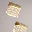 Searchlight Cuboid függeszték fém, akril, sárgaréz, áttetsző, LED, 9.4W, 5055lm, 3000K - 33640-5SB