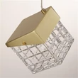 Searchlight Cuboid függeszték fém, akril, sárgaréz, áttetsző, LED, 12W, 1277lm, 3000K - 33640SB