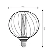 Searchlight Decorative Lamp LED izzó fém, fekete, E27, 4.5W, 320lm, 2700K - 36604BK