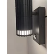 Searchlight Detroit kültéri fali lámpa fém, fekete, GU10, 7W, IP44 - 37739BK-PIR