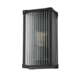 Searchlight Cincinnati kültéri fali lámpa fém, üveg, fekete, áttetsző, E27, 60W, IP44 - 39340BK