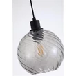 Searchlight Radiance függeszték fém, üveg, fekete, füstszín, E27, 60W - 44520SM