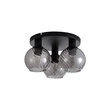 Searchlight Radiance mennyezeti lámpa fém, üveg, fekete, füstszín, E27, 60W - 44521SM