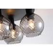 Searchlight Radiance mennyezeti lámpa fém, üveg, fekete, füstszín, E27, 60W - 44521SM