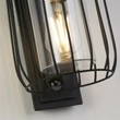 Searchlight REED kültéri fali lámpa mozgásérzékelővel fém, műanyag, fekete, áttetsző, E27, IP44 - 44610BK-PIR