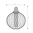 Searchlight Lamps  LED izzó fém, arany, E27, 4.5W, 320lm, 4000K - 46003GO