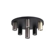 Searchlight Tubes mennyezeti lámpa fém, fekete, GU10, 10W - 50570-6BK